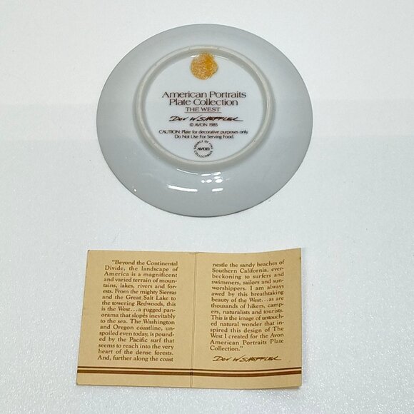 Avon American Portraits Plate Collection 1985 Set Of 5 Including Original Boxes - Picture 4 of 16